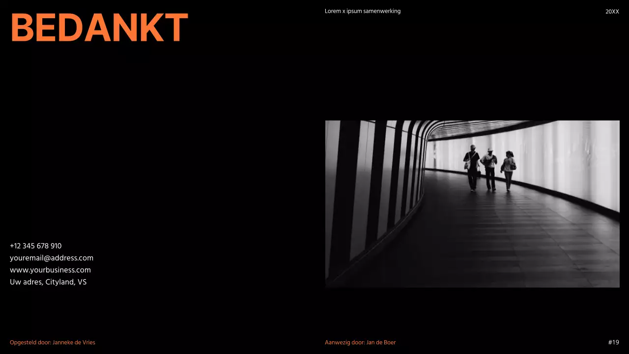 Oranje Modern Minimaal Vet Pitch Deck Voorstel