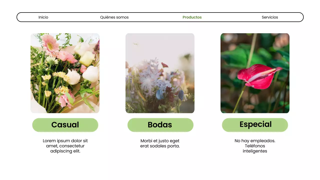 Presentación de la empresa Green Modern Flower Shop