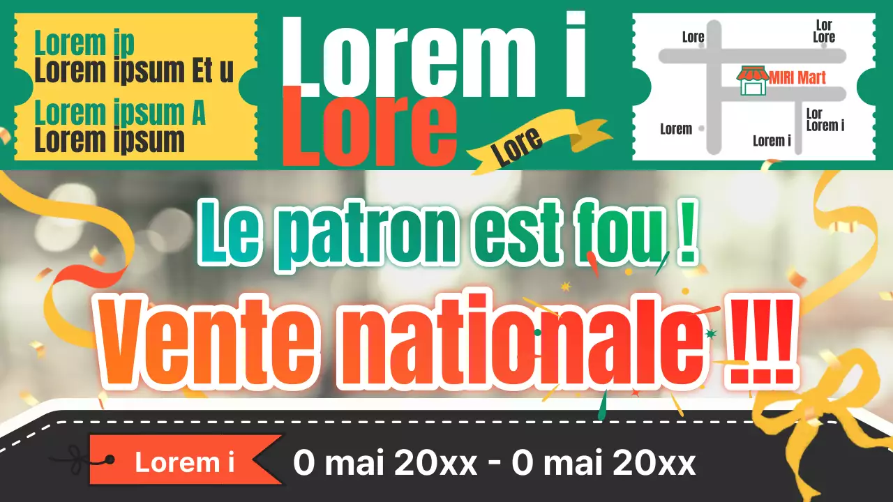 A propos du prospectus d'épicerie pop-art orange et vert