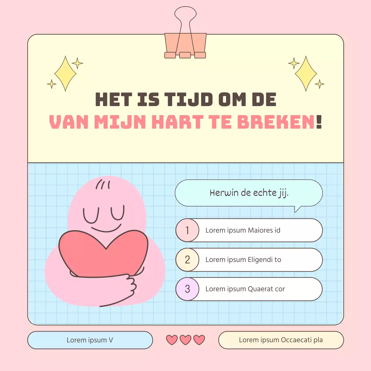 Een gids voor hechtingsstijlen bij volwassenen in roze en lichtblauw