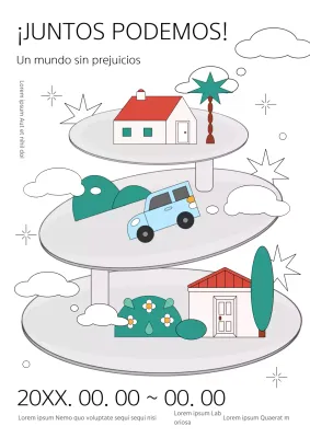 Un moderno cartel promocional del Día de la Discapacidad en verde y negro