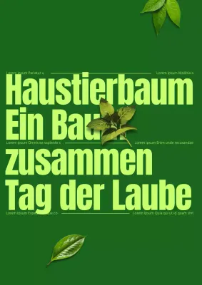 Förderung eines grünen und Retro-Arbor-Day-Verkaufs
