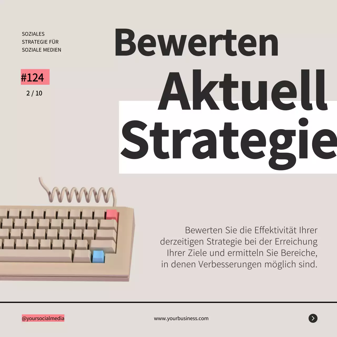 Grau Retro Bold Business Strategie Tipps Instagram Karussell Post