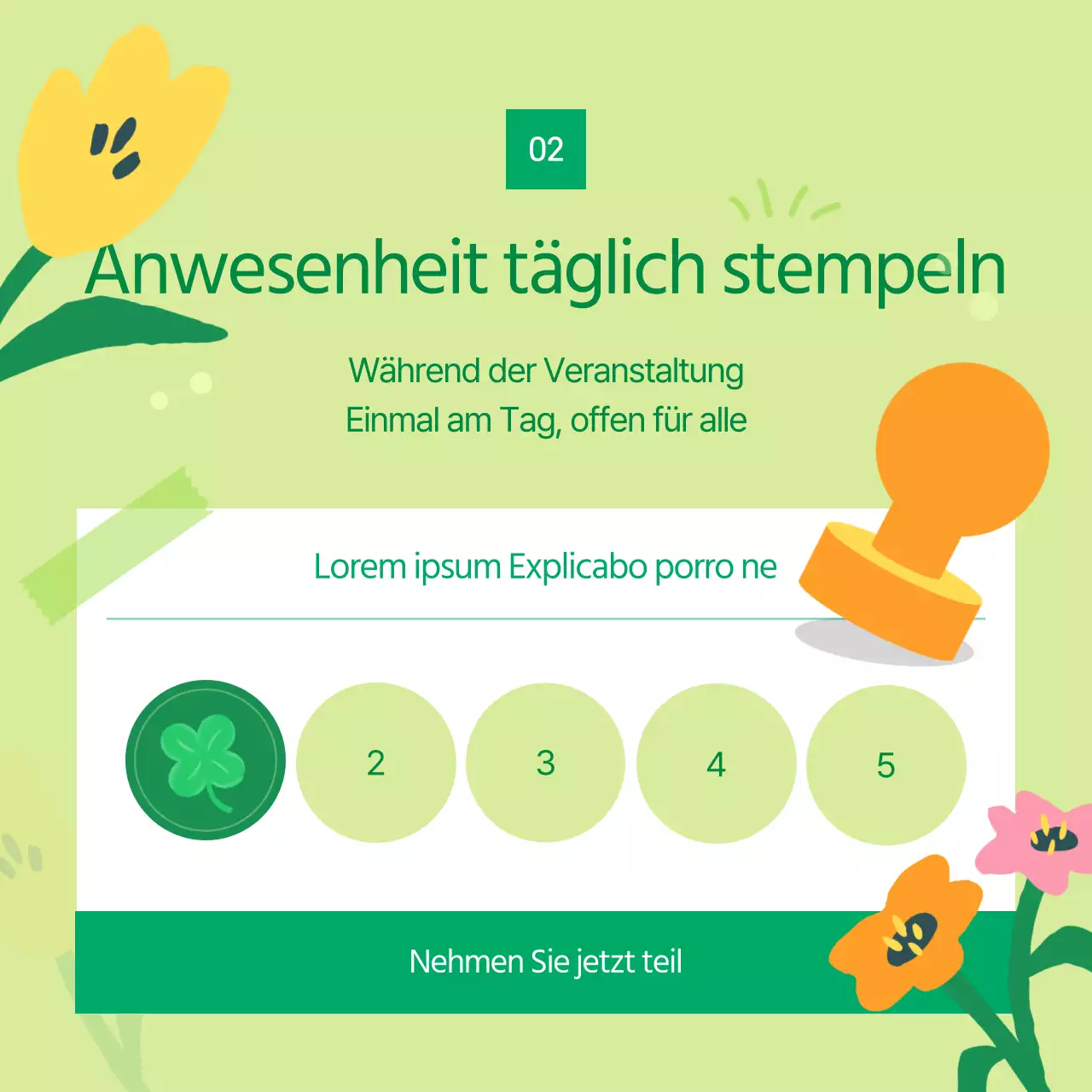 Eine hübsche Frühlingsaktion in Chartreuse und Gelb