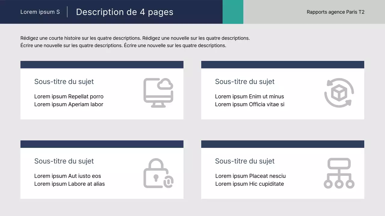 Des rapports simples sur le secteur public en bleu et menthe