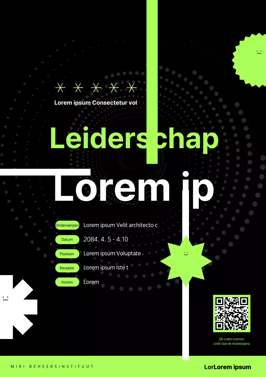 Promoot een moderne executive beurs in zwart-wit