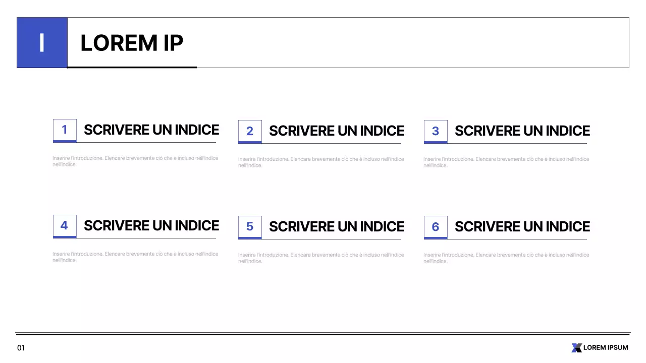 Semplice rapporto stampabile del settore pubblico in bianco e blu