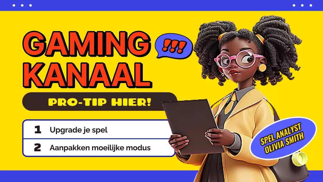 Promoot je gamekanaal met een knalblauw en geel
