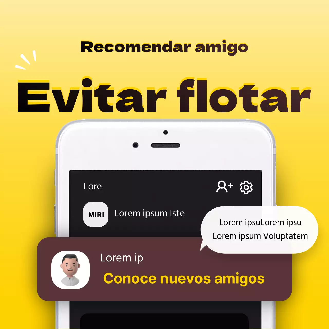Promocionar un simple concesionario de telefonía móvil en amarillo