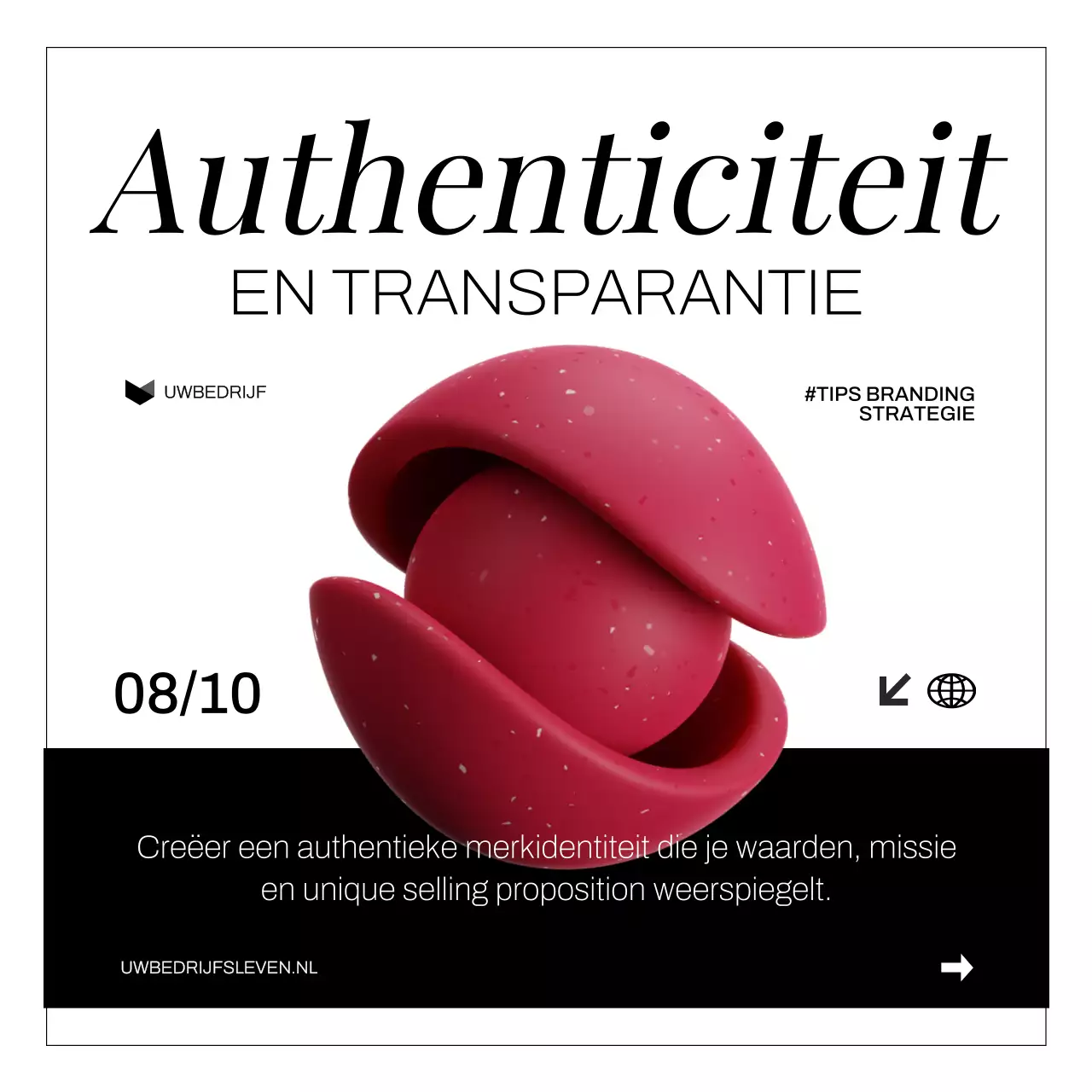 Wit Zwart Modern Vet Merkopbouw Strategie Tips Instagram Carrousel