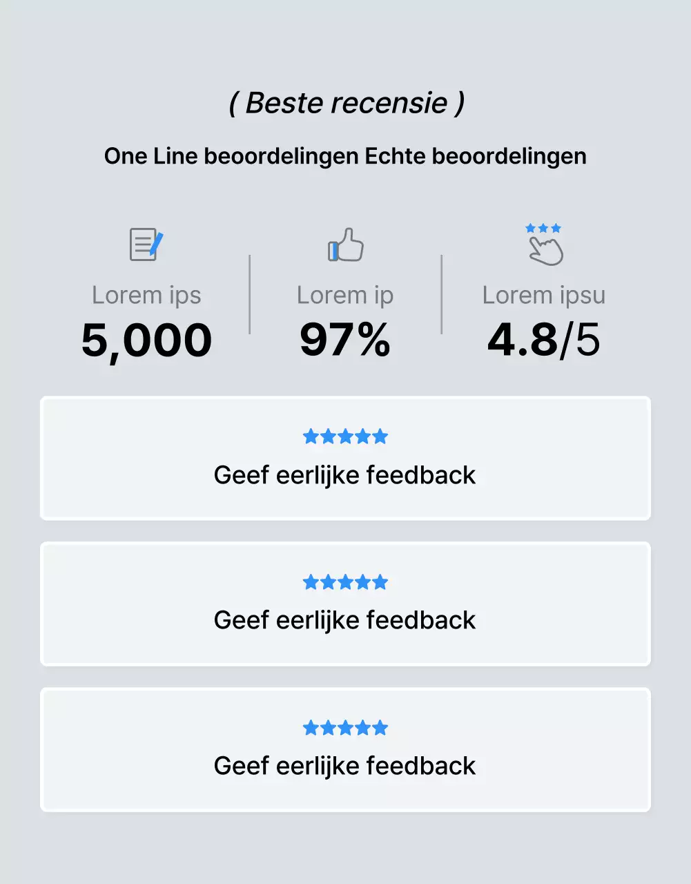 Promoot een trendy blauw-witte fashion mobiele detailpagina