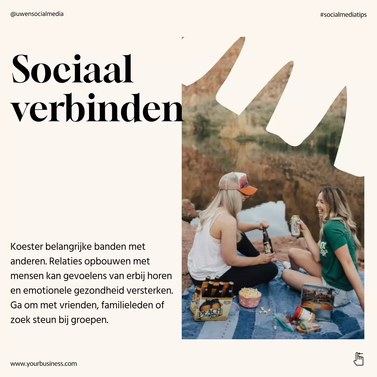 Beige Minimal Mental Wellness Goede Lifestyle Instagram Carrousel Post