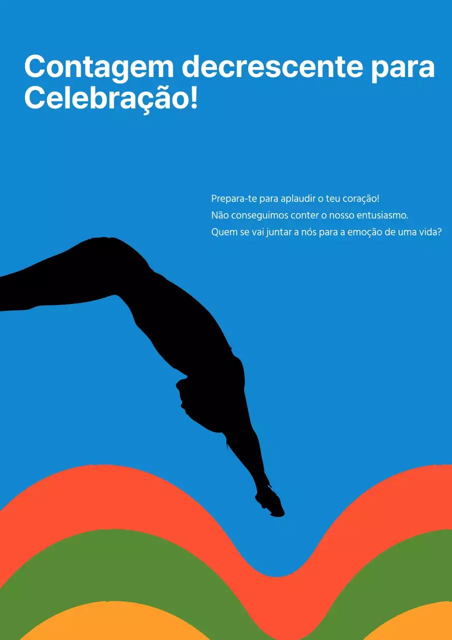 Modelo promocional de prémio de convenção moderno azul e laranja
