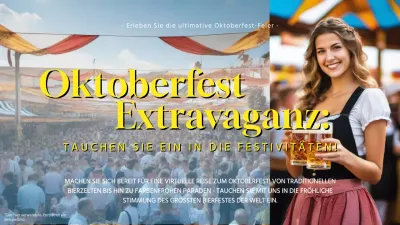 Blau und Rot Einfaches Oktoberfest Einführung