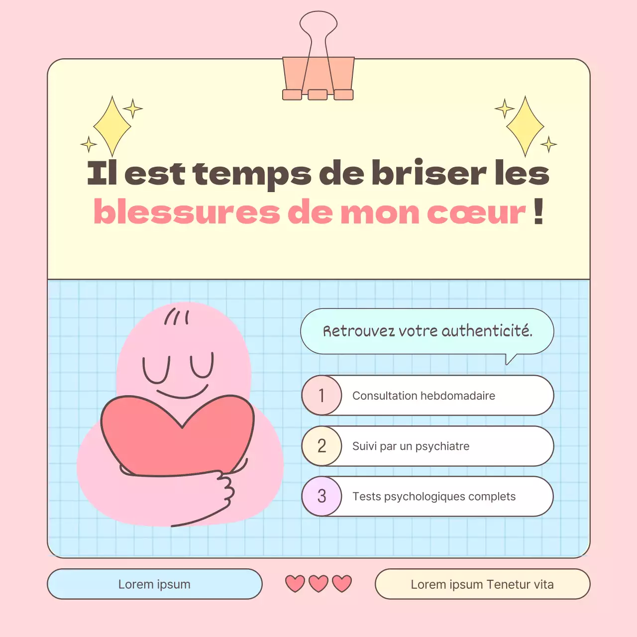 Guide des styles d'attachement de l'adulte en rose et bleu clair