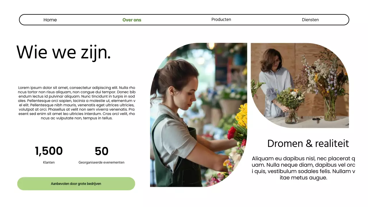 Introductie van Green Modern Bloemenwinkel