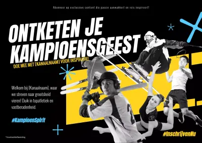 Blauw Wit Modern Sportevenement Publiciteit