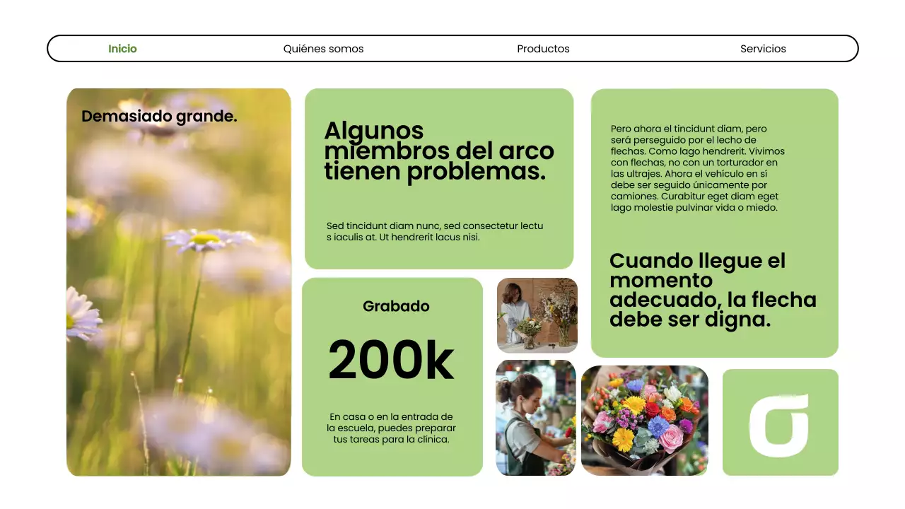 Presentación de la empresa Green Modern Flower Shop