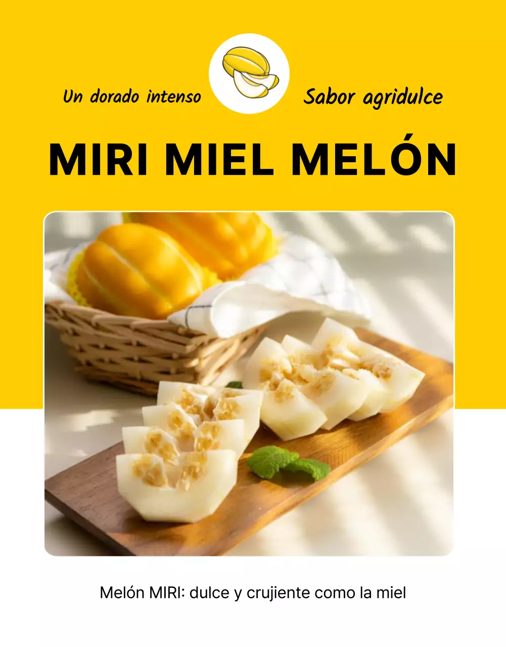 Promover la fruta fresca amarilla y sencilla