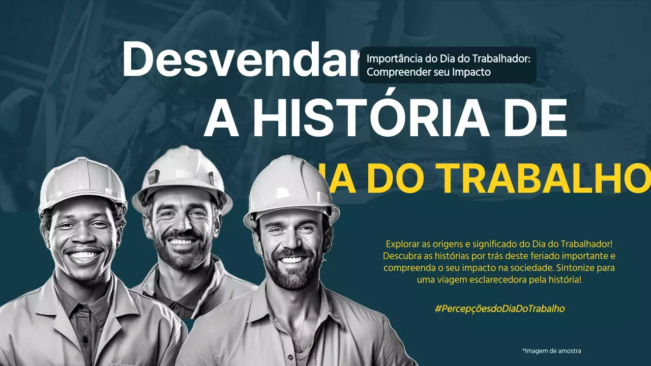 Azul e amarelo Explicação do Dia do Trabalhador Moderno Introdução