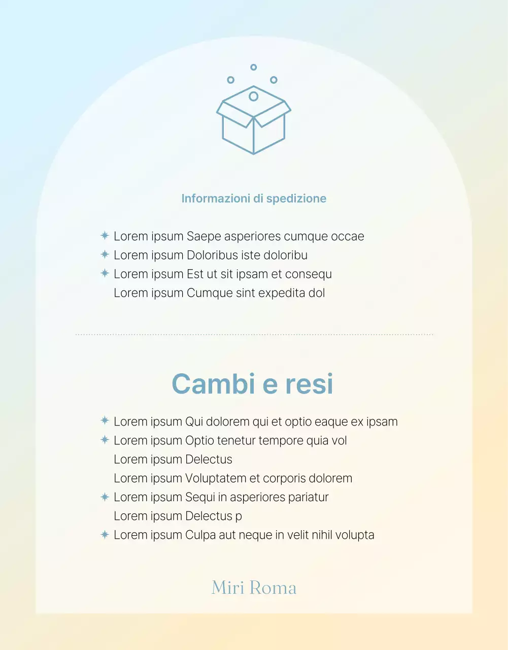 Promuovere un centro commerciale di moda di tendenza in azzurro e giallo