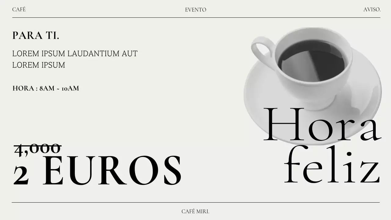 Anunciamos una colección de cafés modernos en beige