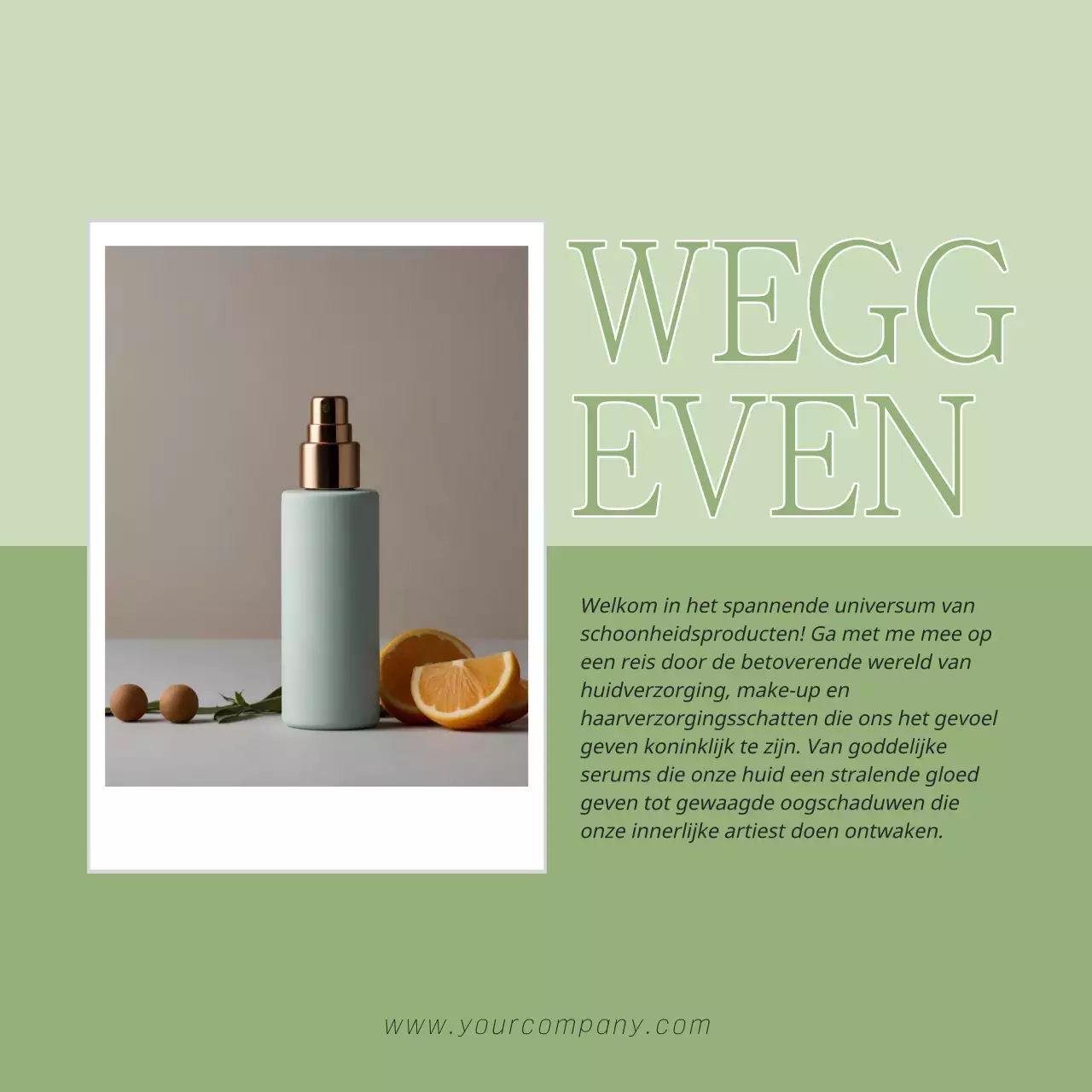 Groen en zwart modern fotolijstje make-up schoonheid school promotie