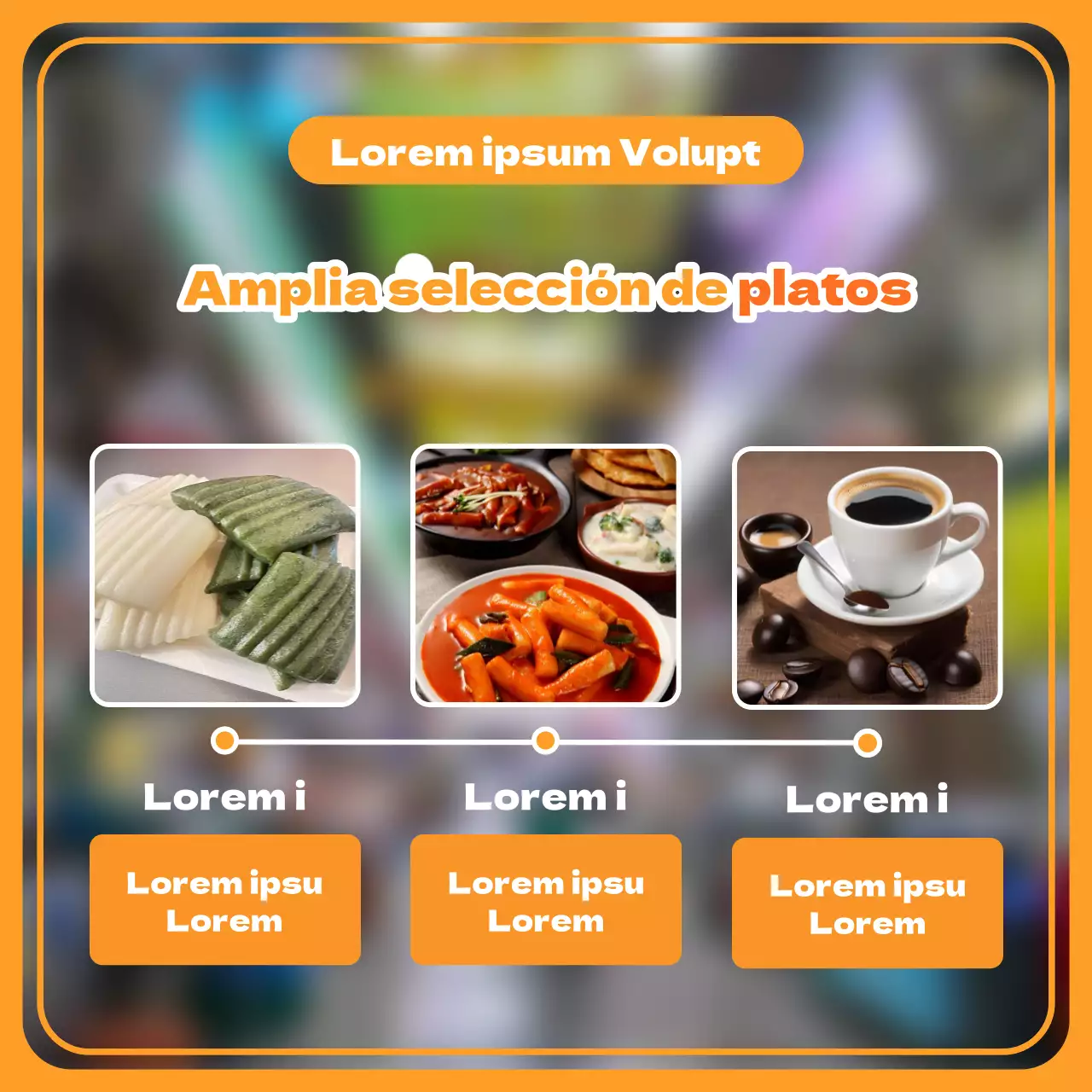 Promover el naranja y amarillo sencillos de los mercados tradicionales