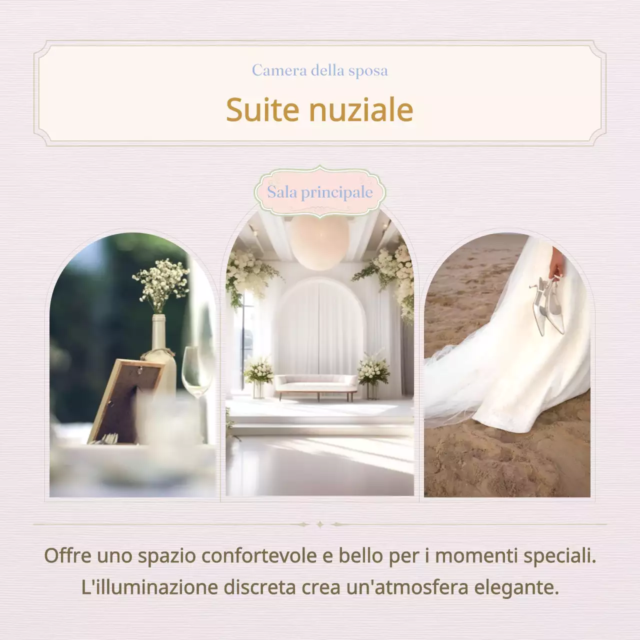 Promuovere una location per matrimoni classica in lavanda e rosa