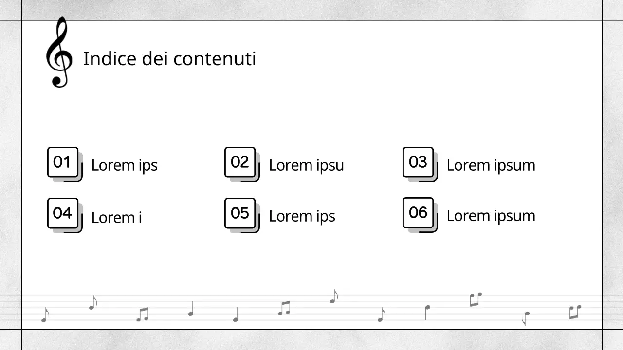 Prospetto della scuola di musica moderna in bianco e nero