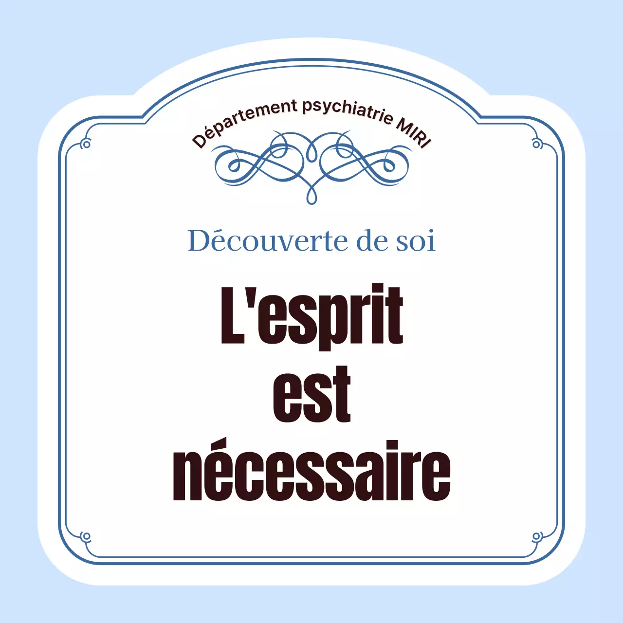 Publicité simple pour l'image de marque d'un hôpital en bleu clair