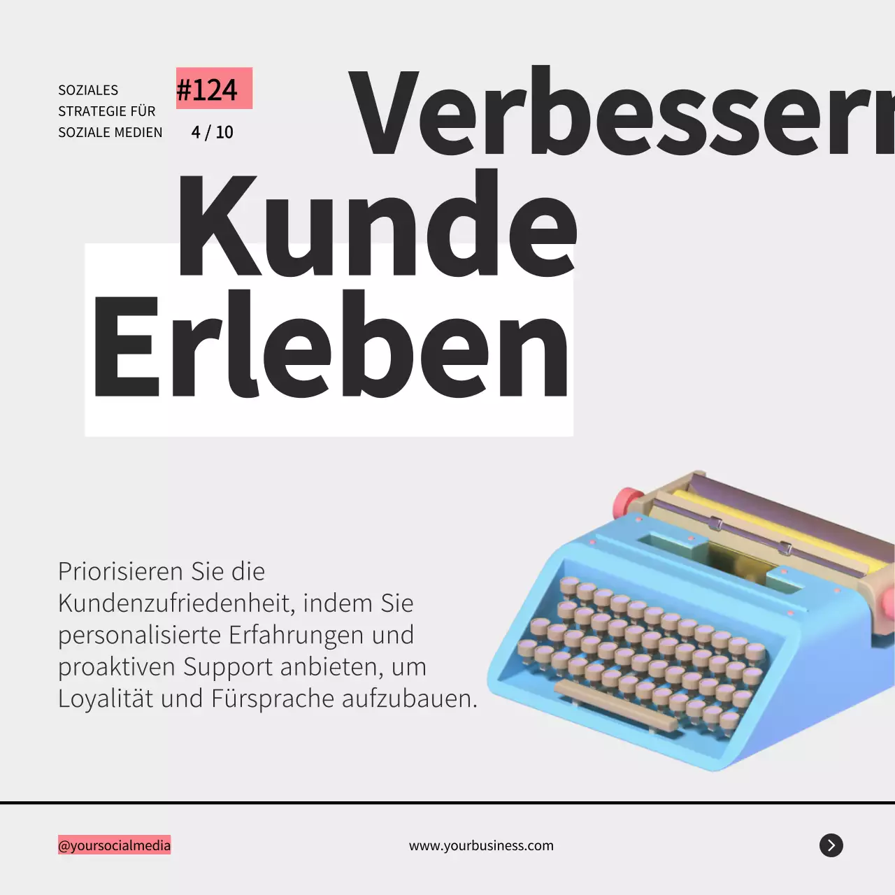 Grau Retro Bold Business Strategie Tipps Instagram Karussell Post