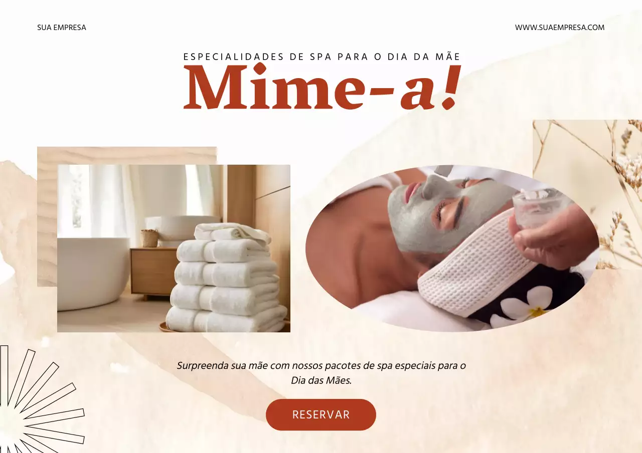 Promoção do evento de luxo Bege para o Dia da Mãe