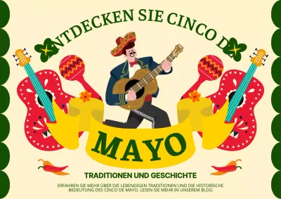 Grün und Rot Modern Cinco de Mayo Einführung