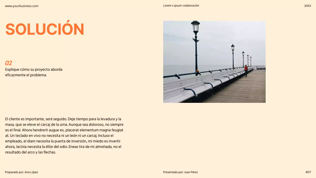 Orange Modern Minimal Bold Pitch Deck Propuesta