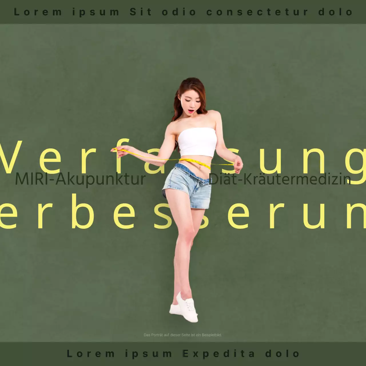 Werben Sie für Ihr Akupunkturklinik-Branding-Kit mit khakifarbenen Akzenten