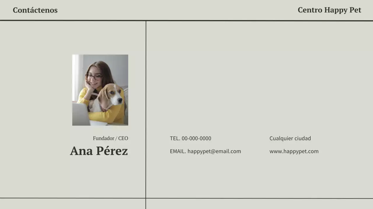 Presentación empresarial minimalista de un periódico moderno en gris y negro