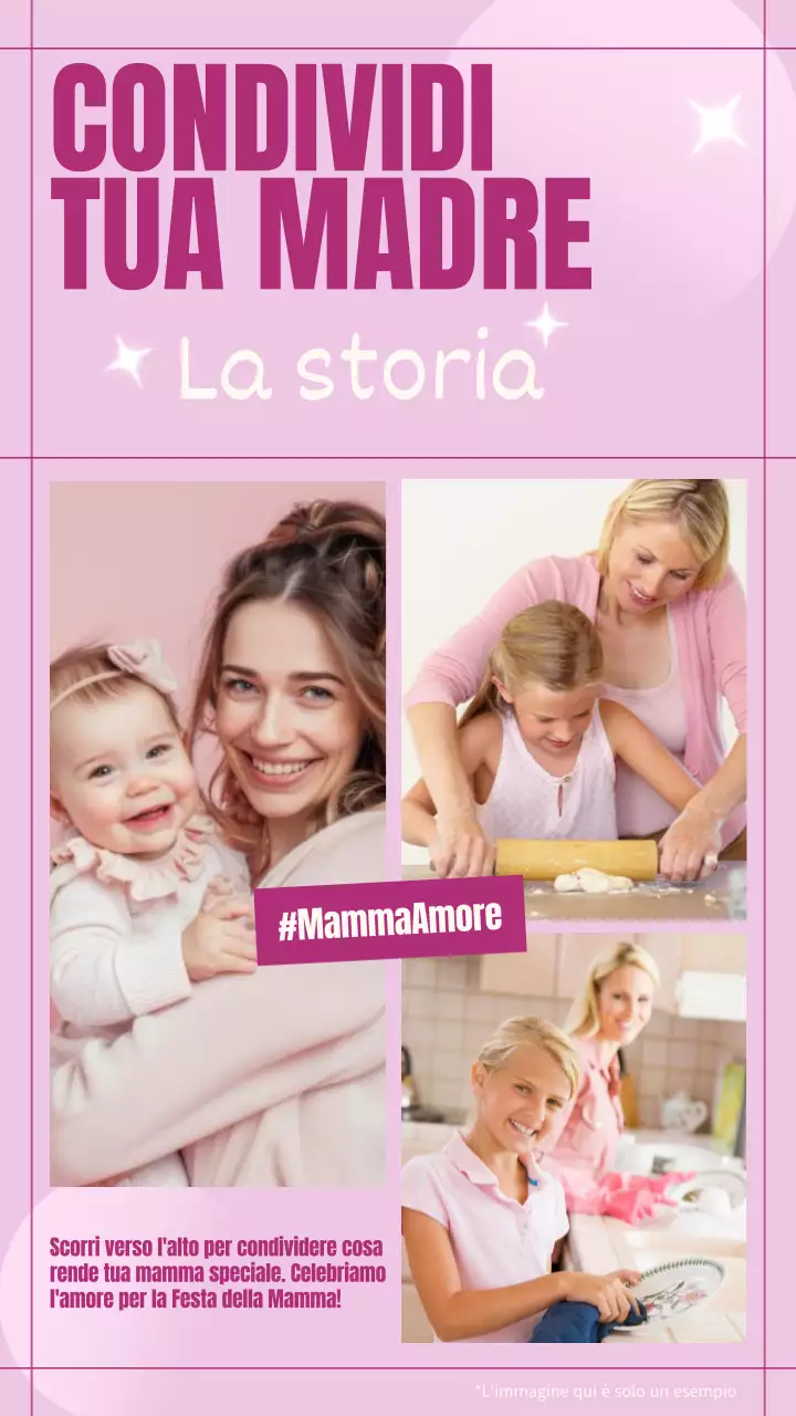 Rosa e bianco Semplice celebrazione della festa della mamma Pubblicità