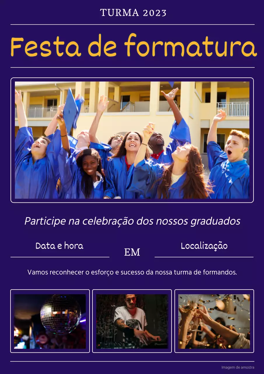 Cartaz a anunciar um encontro de negócios com a sua fotografia