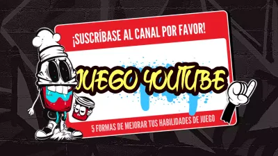 Promover un canal de juegos kitsch rojo y negro