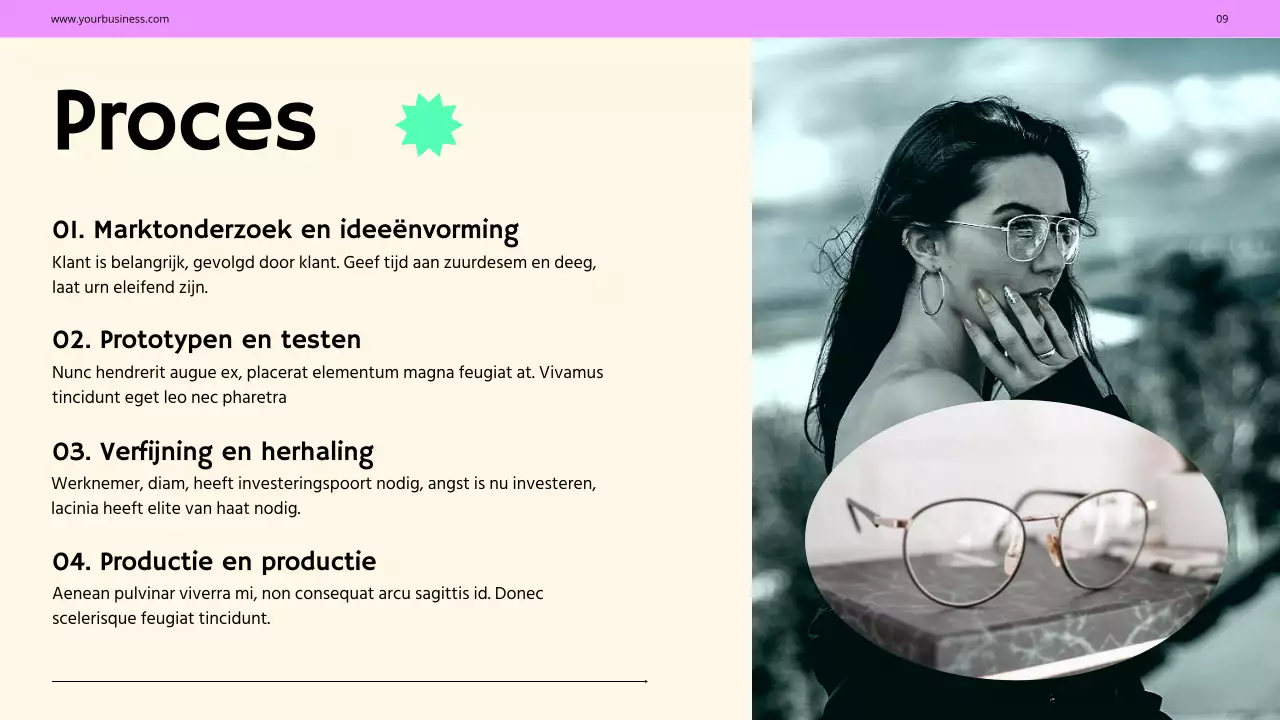 Purple Green Bold Fashion Bedrijfsprofiel Introductie van het bedrijf