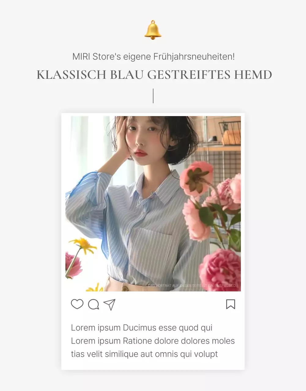 Eine Anzeige für ein Modezentrum mit einfachen weißen und grauen stilisierten Emojis