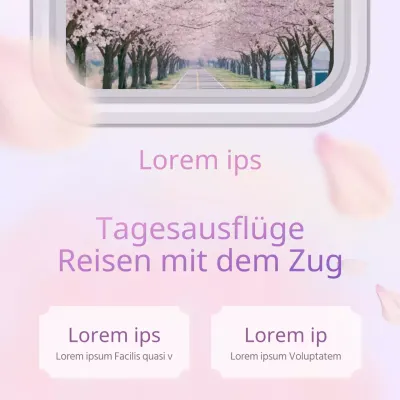 Einfache Tagesausflug-Agentur-Anzeige mit malvenfarbenem Hintergrund