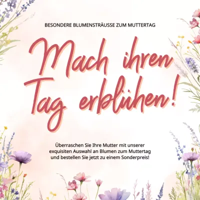 Elfenbein und Rot Natural Mother's Day Promotion