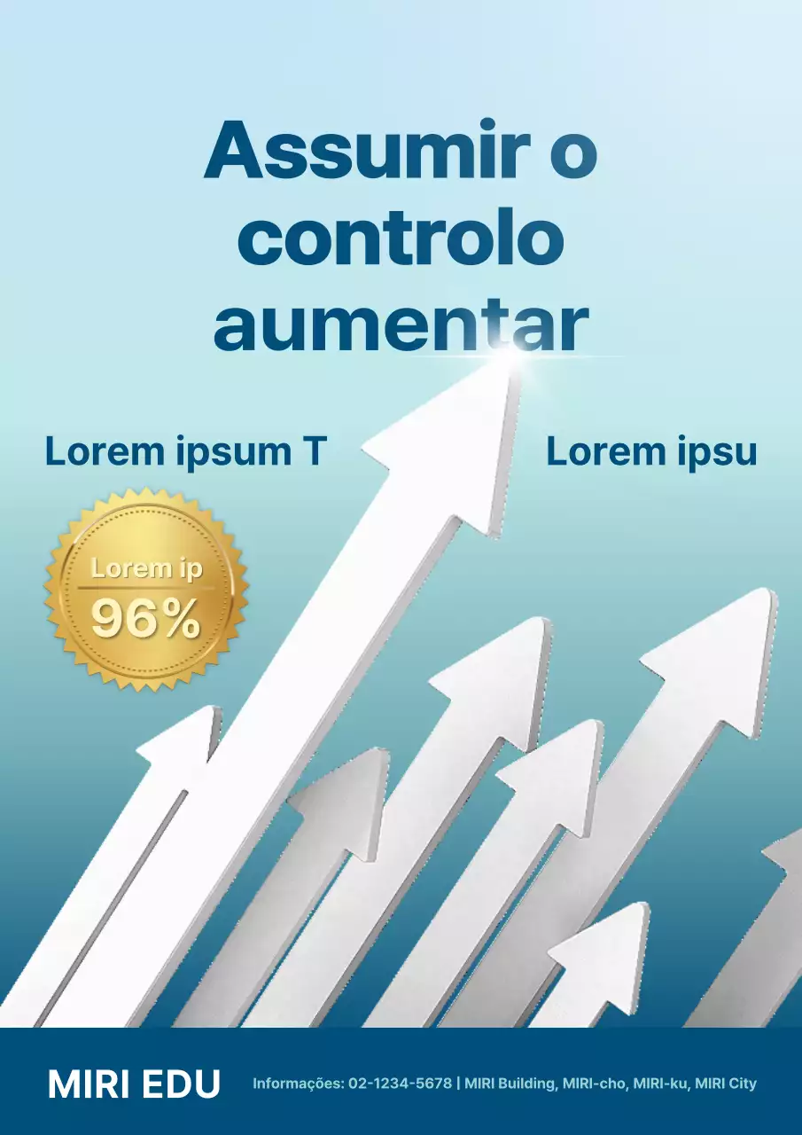 Promova a sua agência de admissões com uma seta azul e uma ênfase na ascensão