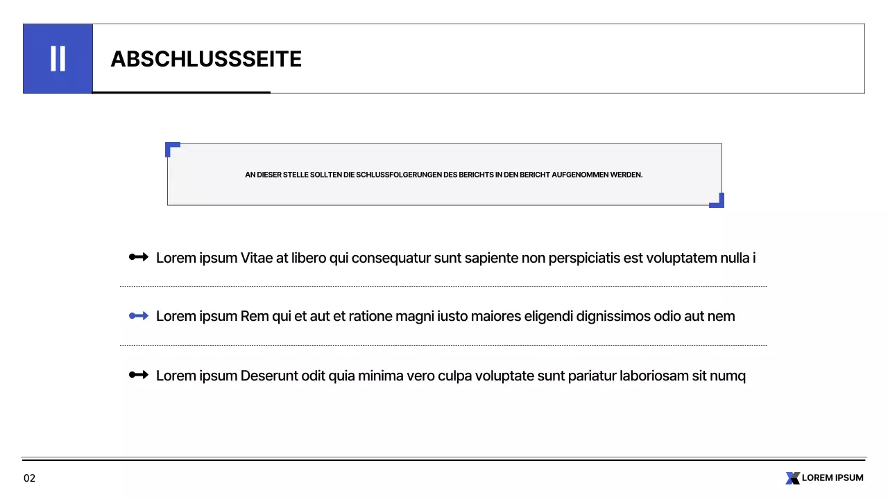 Einfacher blauer und weißer druckbarer Bericht für den öffentlichen Sektor