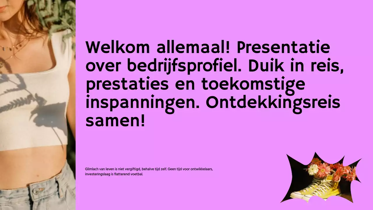 Purple Green Bold Fashion Bedrijfsprofiel Introductie van het bedrijf