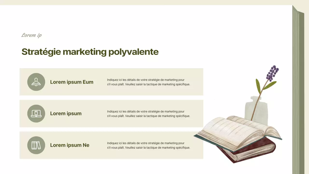 Une proposition de publication vintage en kaki et beige