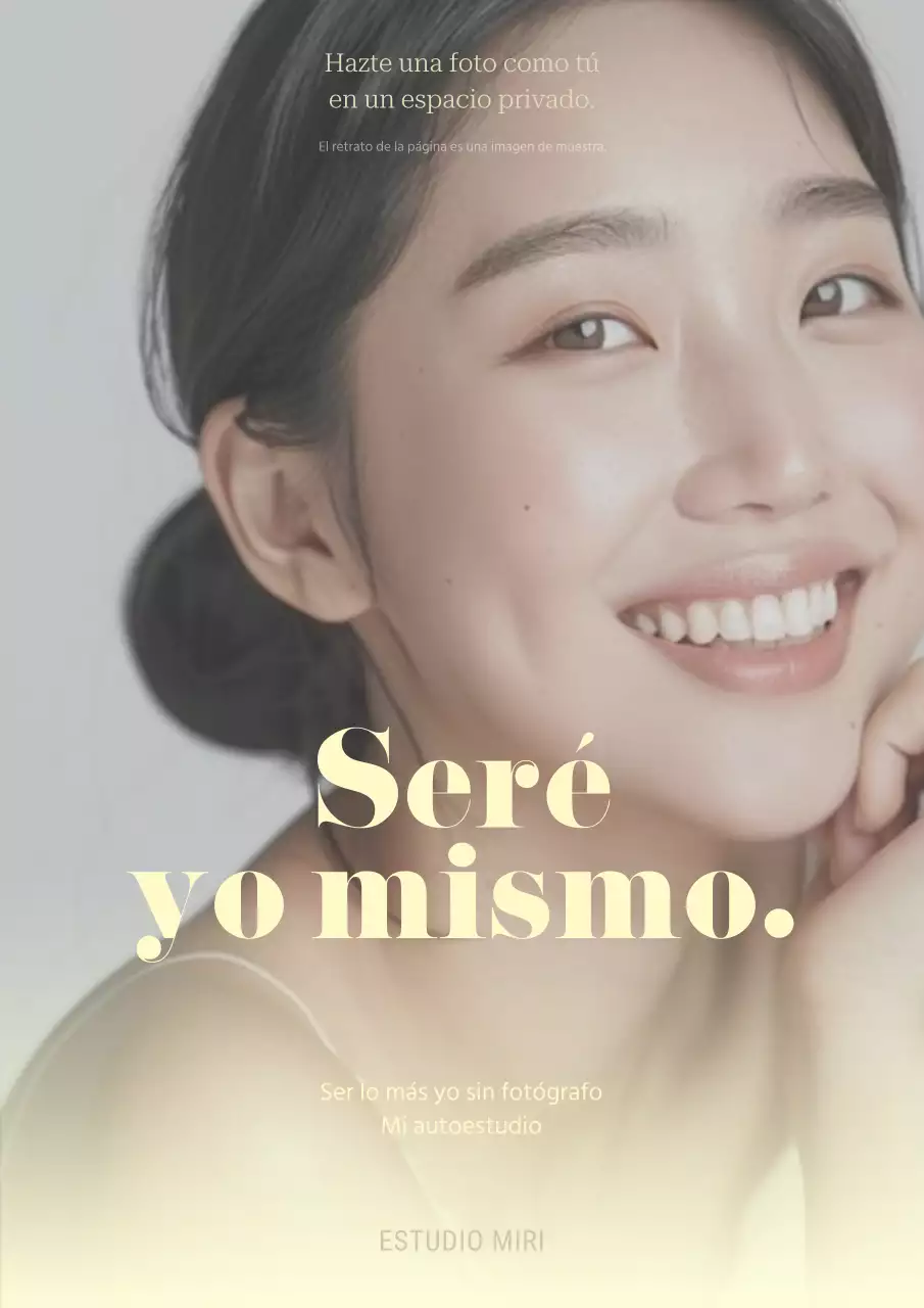 Promoviendo un autoestudio minimalista en amarillo y gris