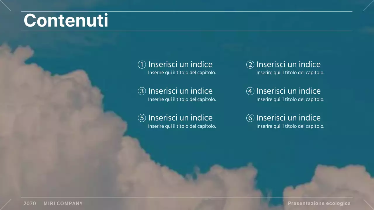 Un moderno rapporto naturalistico verde in blu